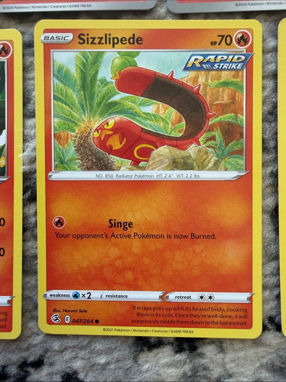Sizzlipede & Centiskorch Evolution Lot | Temporal Forces + Fusion Strike |✨5/$25